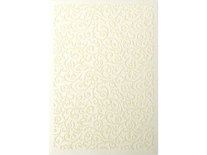 Galeria Papieru ozdobný papír Flock ivory 220g, 5ks