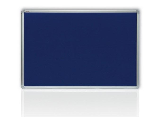 Filcová modrá tabule v hliníkovém rámu 180x90 cm