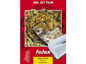 Folex Sticky Jet Clear - čirá samolepka A4