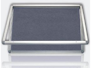Vitrína s horizontálním otevíráním 90x120 cm, textilní šedá