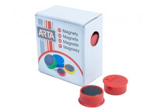 Magnety ARTA průměr 16mm, červené 10ks