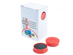 Magnety ARTA průměr 25mm, červené 10ks