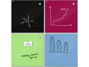 Skleněná magnetická tabule 60x40 cm – černá