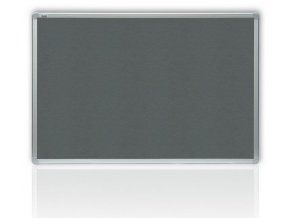 Filcová šedá tabule v hliníkovém rámu 150x120 cm