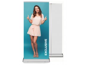 Stříbrný Roll up banner EXCLUSIVE 200x85 cm