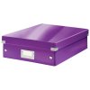 organizacni krabice click n store fialova a4 4334