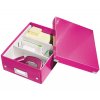 organizacni krabice click n store ruzova a5 4351