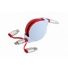 Plastový samonavíjecí USB kabel s redukcí Thadeus, červená