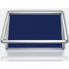Venkovní vitrína s horizontálním otevíráním, výplň modrý filc, 75 x 70 cm