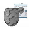 WC sedátko Schütte GREY HEXAGONS| Duroplast, Soft Close