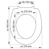 WC sedátko Schütte GREY HEXAGONS| Duroplast, Soft Close