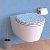 WC sedátko Schütte MOSAIK BLAU-ORANGE | Duroplast, Soft Close