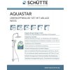 Sprcha Schütte Aquastar stropní set bílá / chrom