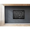 Černá bezrámová magnetická tabule na křídy - Qboard 117 x 87 cm