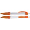 Kuličkové pero Eton 0060, bílá/oranžová
