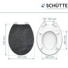 WC sedátko Schütte BLACK STONE | MDF HG, Soft Close