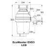 Drtič odpadu EcoMaster LCD EVO3