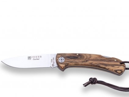 56611 bocote wood scales 9 cm ss blade length joker coker hunting folding knife 637 1