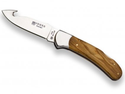 56581 skinner folding knife joker cocker with olive wood handle and blade length 9 cm 743
