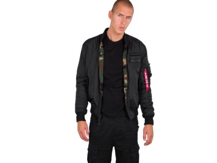 Alpha Industries bunda MA 1 FLC REV obojstranná pánska zimná bunda black camo