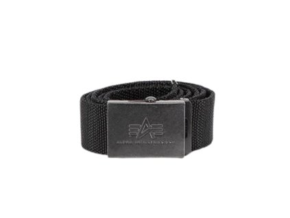 Alpha Industries Heavy Duty Belt 100906/03 – čierny nylonový opasok s kovovou prackou