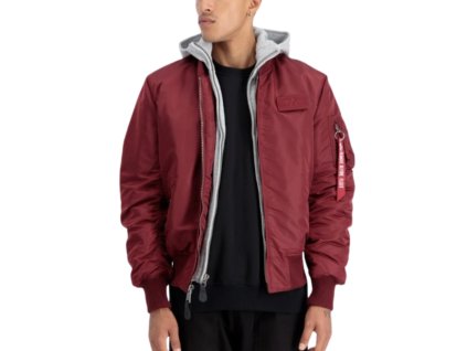 Alpha Industries zimná bunda MA 1 D Tec burgundy a