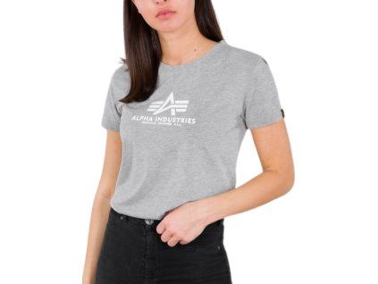 Alpha Industries New Basic T Wmn Grey Heather dámske tričko-1
