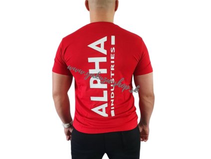 Alpha Industries BACKPRINT T tričko pánske speed red