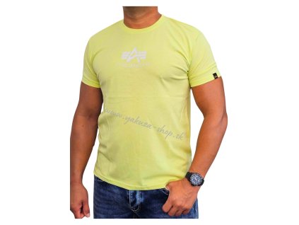 Alpha Industries Basic T ML Arctic Lime tričko pánske d