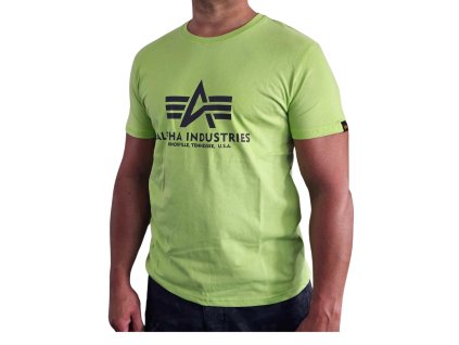 Alpha Industries Basic T Shirt Hornet Green tričko pánske f