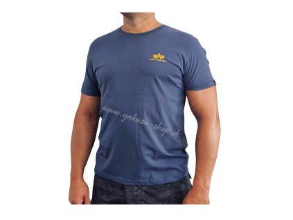 Alpha Industries Basic T Small logo New Navy tričko pánske c