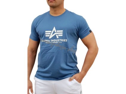 Alpha Industries Basic T Shirt Airforce blue tričko pánske
