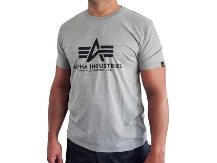 Alpha Industries Basic T Shirt Grey tričko pánske d