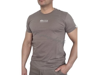 Alpha Industries Organic EMB T tričko pánske organic brown
