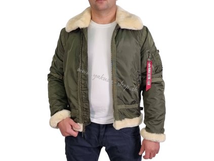 Alpha Industries B3 TT pánska zimná bunda dakr green
