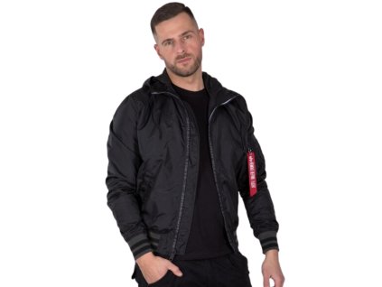 Alpha Industries bunda pánska MA 1 LW HOODED PZ black 10