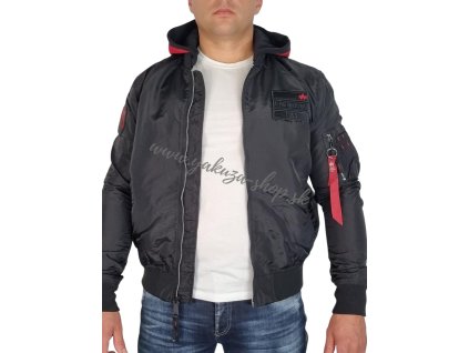 Alpha Industries MA 1 TT Hood Custom bunda pánska black 1