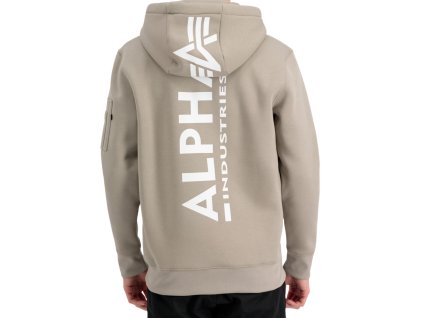 Alpha Industries Back Print Hoody pánska mikina vintage sand