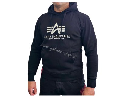 Alpha Industries Basic Hoody pánska mikina black 1
