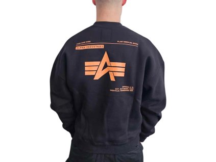 Alpha Industries mikina pánska LOGO BP Sweater black 6