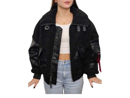 alpha industries damska zimna bunda teddy pu bomber wmn 6
