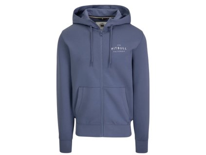 Pitbull West Coast pánska mikina na zips s kapucňou Sampson blue (Farba modrá, Veľkosť pánska 3XL)