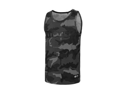 PitBull West Coast tielko pánske HILLTOP 190 all black camo (Farba čierny maskáč, tmavý maskáč, Veľkosť pánska XXL)