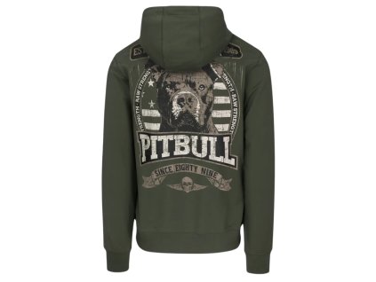 Pitbull West Coast mikina s kapucňou TROUBLEMAKER green (Farba zelená, Veľkosť pánska 3XL)