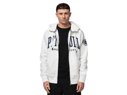 Pitbull West Coast mikina na zips s kapucňou NORTON off white (Farba béžová, Veľkosť pánska 3XL)