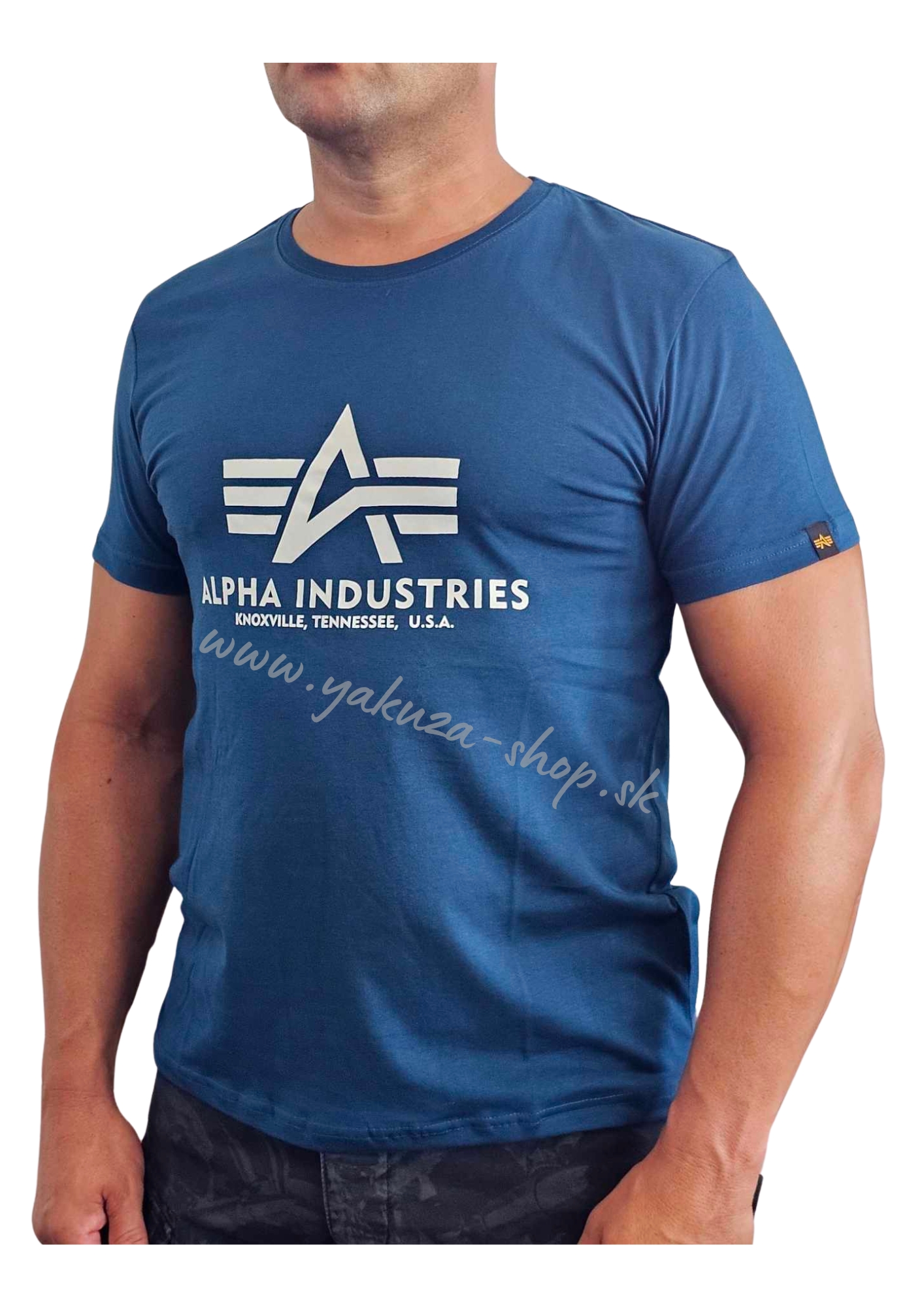 Alpha Industries Basic T-Shirt Naval Blue tričko pánske Veľkosť: S, Farba: modrá