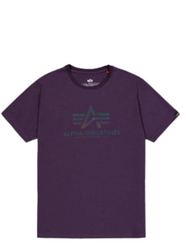 Alpha Industries Basic Rainbow Reflective T-Shirt Plum tričko pánske Veľkosť: M, Farba: fialová