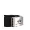 Alpha Industries Big A Belt Black 176907/03 – detail kovovej pracky s logom