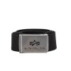 Alpha Industries Big A Belt Black 176907/03 – predný pohľad na nylonový opasok