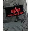 Alpha Industries VLC II Cap Black Camo 178905/125 – detail červeného loga Alpha Industries na šiltovke